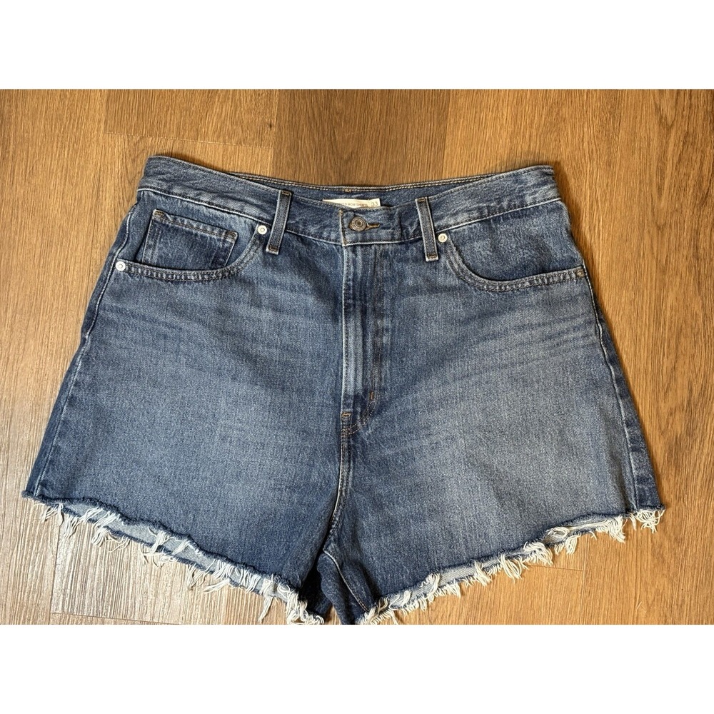 Classic High-Rise Dark Wash Denim Jean Shorts